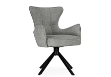 Стул на металлокаркасе Atlanta gray / black 15832 Woodville, серый/ткань, ножки/металл/чёрный, размеры - ****590*650мм