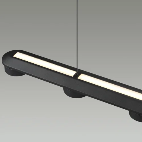 Светильник подвесной LED Turman 6631/64L Odeon Light чёрный 1 лампа, основание чёрное в стиле хай-тек  фото 6