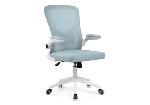 Компьютерное кресло Konfi blue / white 15330 Woodville, голубой/сетка ткань, ножки/металл/белый, размеры - *1110***600*660