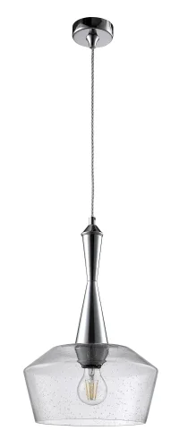 Светильник подвесной FRIO SP1 CHROME Crystal Lux прозрачный на 1 лампу, основание хром в стиле современный 