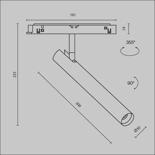 Трековый светильник LED Magnetic track system Exility TR141-2-6W3K-M-B Maytoni чёрный для шинопроводов серии Magnetic track system Exility чёрный фото 11