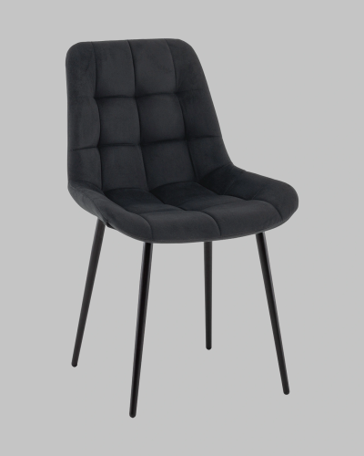 Стул Флекс N велюр черный УТ000041304 Stool Group, чёрный/велюр, ножки/металл/чёрный, размеры - *830****
