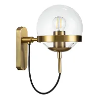Бра Faccetta V000108 Indigo прозрачный 1 лампа, основание бронзовое в стиле скандинавский 