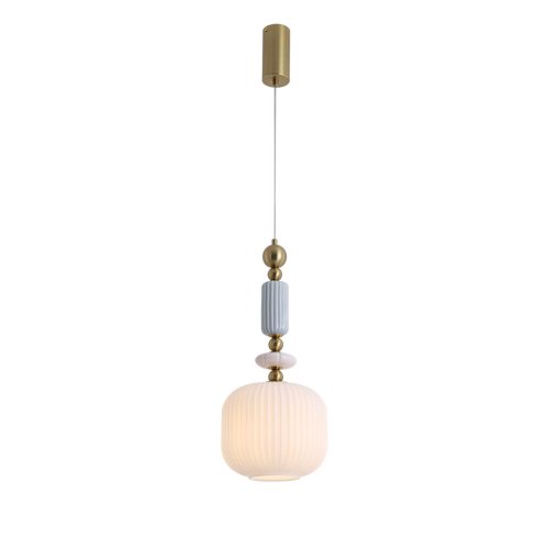 Светильник подвесной Alegra 8334/1 Lumion белый на 1 лампу, основание бронзовое в стиле классический фото 6 Светильник подвесной Alegra 8334/1 Lumion белый на 1 лампу, основание бронзовое в стиле классический фото 6