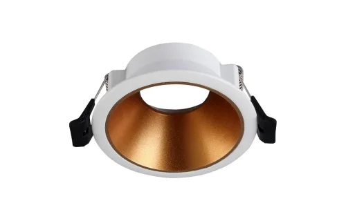 Светильник точечный CLT 052C WH-GO Crystal Lux белый золотой на 1 лампу, основание белое в стиле современный 