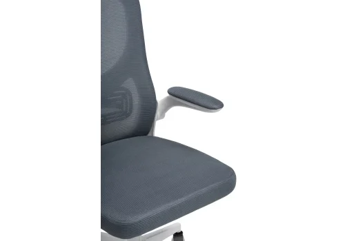 Компьютерное кресло Konfi dark gray / white 15328 Woodville, серый/сетка ткань, ножки/металл/белый, размеры - *1110***600*660 фото 7