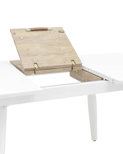 Стол обеденный Чикаго, раскладной, 120-160*90, белый УТ000002134 Stool Group столешница белая из мдф фото 6