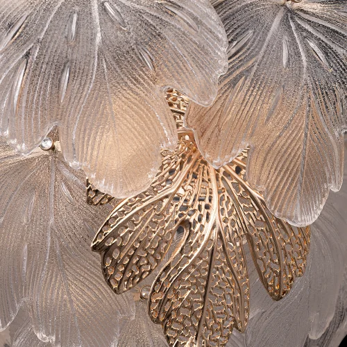 Люстра подвесная Dryad CL305150 Citilux белая прозрачная на 11 ламп, основание золотое в стиле классический современный флористика фото 4 Люстра подвесная Dryad CL305150 Citilux белая прозрачная на 11 ламп, основание золотое в стиле классический современный флористика фото 4