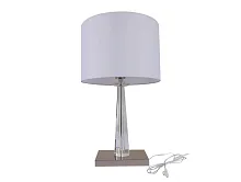 Настольная лампа 3541/T nickel Newport белая 1 лампа, основание никель металл в стиле классический современный американский 