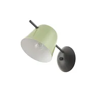 Бра Clementine MR2280-1W MyFar зелёный на 1 лампу, основание чёрное в стиле лофт современный 