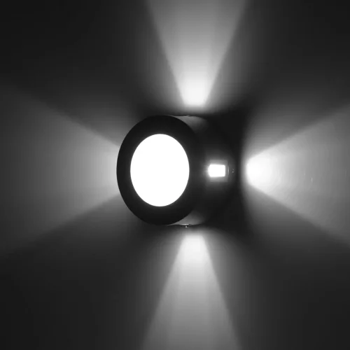 Настенный светильник уличный LED Меркурий 807022701 DeMarkt уличный IP44 чёрный на 1 лампу, плафон чёрный в стиле современный LED фото 6