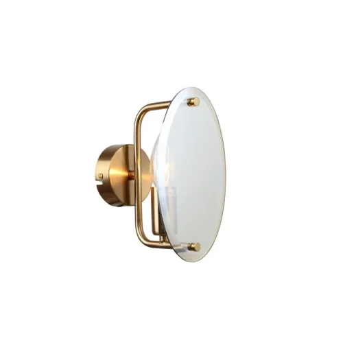 Бра Ovate 4085-1W F-promo янтарный на 1 лампу, основание латунь в стиле современный 