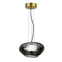 Светильник подвесной LED Foray SL6019.303.01 ST-Luce чёрный серый 1 лампа, основание латунь в стиле современный 