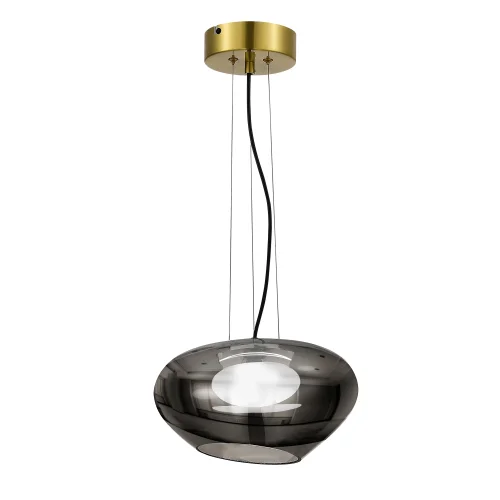 Светильник подвесной LED Foray SL6019.303.01 ST-Luce серый чёрный 1 лампа, основание латунь в стиле современный 