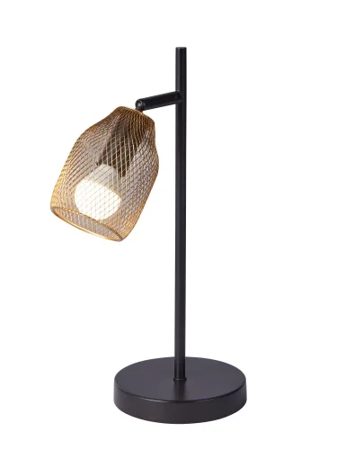 Настольная лампа Adalina V11834-1T Moderli золотая на 1 лампу, основание чёрное металл в стиле современный лофт 