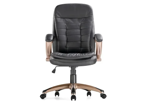 Компьютерное кресло Palamos черное 1730 Woodville, чёрный/искусственная кожа, ножки/металл/коричневый, размеры - *1140***630* фото 5