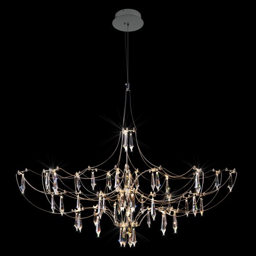 Люстра подвесная ЛЕД Мира / Mira 10589/900 Silver Asfour LOFT IT прозрачная на 1 лампу, основание серебряное в стиле арт-деко капли фото 2 Люстра подвесная ЛЕД Мира / Mira 10589/900 Silver Asfour LOFT IT прозрачная на 1 лампу, основание серебряное в стиле арт-деко капли фото 2