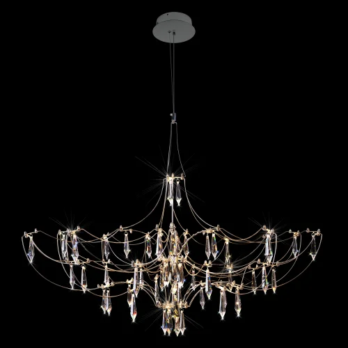 Люстра подвесная ЛЕД Мира / Mira 10589/900 Silver Asfour LOFT IT прозрачная на 1 лампу, основание серебряное в стиле арт-деко капли фото 2 Люстра подвесная ЛЕД Мира / Mira 10589/900 Silver Asfour LOFT IT прозрачная на 1 лампу, основание серебряное в стиле арт-деко капли фото 2