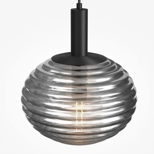 Светильник подвесной Reels MOD268PL-01B Maytoni серый 1 лампа, основание чёрное в стиле лофт современный  фото 2