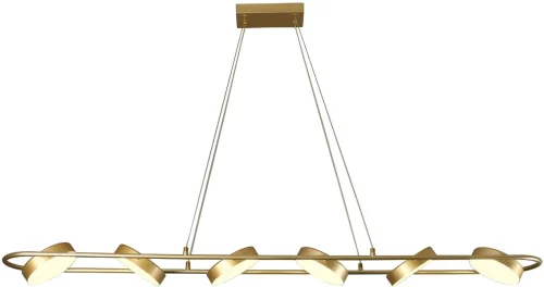 Светильник подвесной LED с пультом Abris 4677-6P F-promo золотой на 6 ламп, основание золотое в стиле современный с пультом линейный