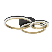 Светильник потолочный LED Calliera 901224 Eglo чёрный матовый латунь на 1 лампу, основание чёрное матовое латунь в стиле современный хай-тек 