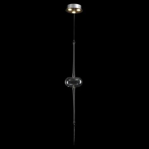 Светильник подвесной LED GLASS SP3W LED CHROME Crystal Lux прозрачный на 3 лампы, основание хром в стиле фото 5