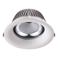 Светильник точечный LED Glok 358026 Novotech белый 1 лампа, основание белое в стиле современный 
