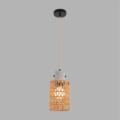 Светильник подвесной Boho 8366/1A Lumion бежевый на 1 лампу, основание серое чёрное в стиле скандинавский фото 4 Светильник подвесной Boho 8366/1A Lumion бежевый на 1 лампу, основание серое чёрное в стиле скандинавский фото 4