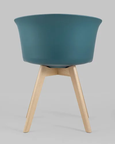 Стул Blossom с подушкой темно-бирюзовый УТ000005384 Stool Group, голубой синий/ткань, ножки/дерево/бежевый, размеры - ***** фото 6