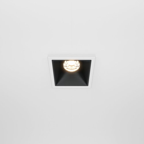 Светильник точечный Alfa LED DL043-01-10W3K-SQ-WB Maytoni белый чёрный 1 лампа, основание белое чёрное в стиле современный  фото 5