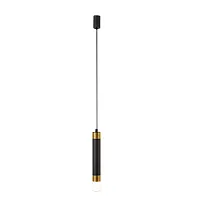 Светильник подвесной LED Luminita 0844PL-1BK Milosh Tendence чёрный на 1 лампу, основание чёрное в стиле современный трубочки