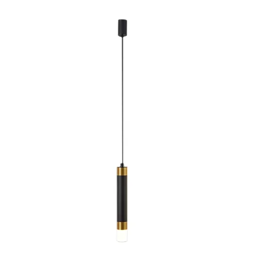 Светильник подвесной LED Luminita 0844PL-1BK Milosh Tendence чёрный на 1 лампу, основание чёрное в стиле современный трубочки