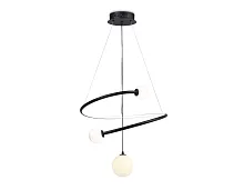 Светильник подвесной LED с пультом FL66303 Ambrella light чёрный 1 лампа, основание чёрное в стиле модерн хай-тек шар