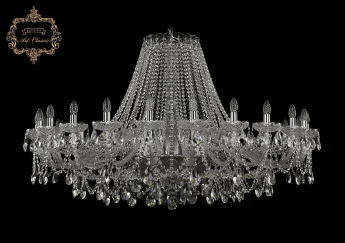 Люстра подвесная хрустальная 11.25.24.530.Cr.Sp Bohemia Art Classic прозрачная на 24 лампы, основание хром в стиле классика 