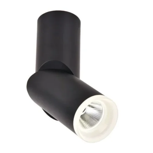 Светильник накладной LED Ultimo OML-100219-10 Omnilux чёрный на 1 лампу, основание чёрное в стиле хай-тек круглый
