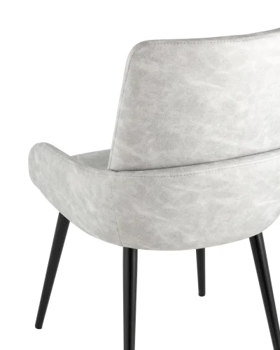 Стул Мюнхен искуственная замша светло-серый УТ000035939 Stool Group, серый/искусственная замша, ножки/металл/чёрный, размеры - ****530*580 фото 5