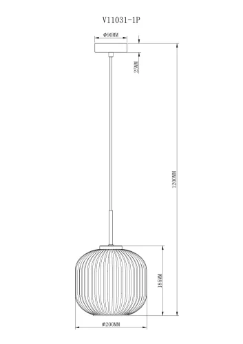 Светильник подвесной Ivory V11031-1P  Moderli белый 1 лампа, основание белое в стиле современный выдувное фото 2