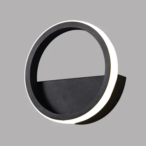 Бра LED Kitesurf 8593 Mantra чёрный на 1 лампа, основание чёрное в стиле хай-тек современный кольца фото 2