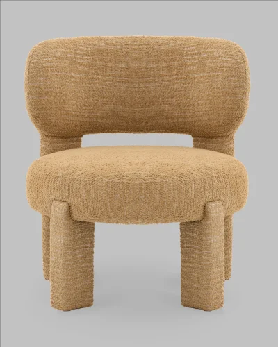 Кресло лаунж Fani, горчичный УТ000041683 Stool Group, горчичный/букле, ножки/ткань/горчичный, размеры - *****мм фото 2
