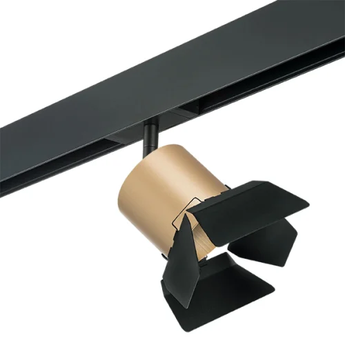 Светильник для 1-фазного трека Rullo PRO PRO3490487 Lightstar матовый золото для шинопроводов серии Rullo PRO чёрный