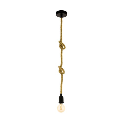 Светильник подвесной лофт Rampside 43256 Eglo без плафона 1 лампа, основание чёрное в стиле лофт 