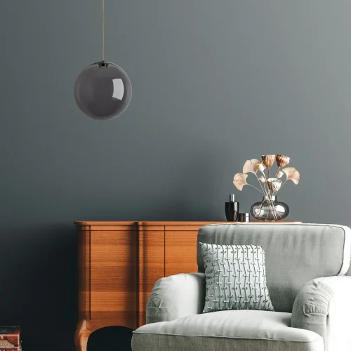 Светильник подвесной LED Sferetta 801028 Lightstar серый чёрный 1 лампа, основание коричневое бордовое в стиле минимализм  фото 8