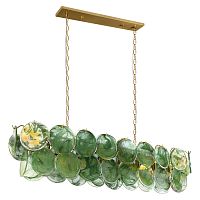 Люстра подвесная Лолли / Lolly 10492/1200R Green LOFT IT зелёная на 8 ламп, основание бронзовое в стиле современный 