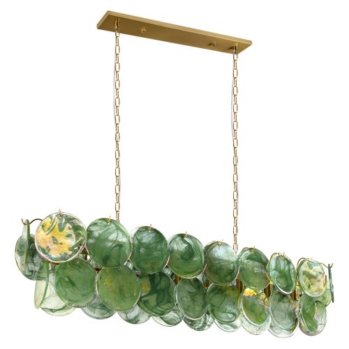 Люстра подвесная Лолли / Lolly 10492/1200R Green LOFT IT зелёная на 8 ламп, основание бронзовое в стиле современный 