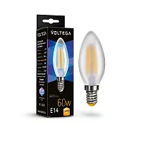 Светодиодная лампа Crystal Candle matt 6W 3000K E14 7207 Voltega E14 6вт