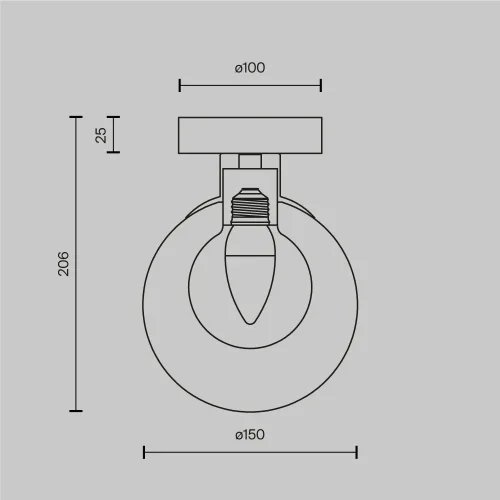 Бра Basic form MOD521WL-01G1 Maytoni прозрачный на 1 лампу, основание золотое в стиле современный фото 8