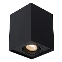 Светильник накладной Tube 22953/01/30 Lucide чёрный 1 лампа, основание чёрное в стиле модерн квадратный