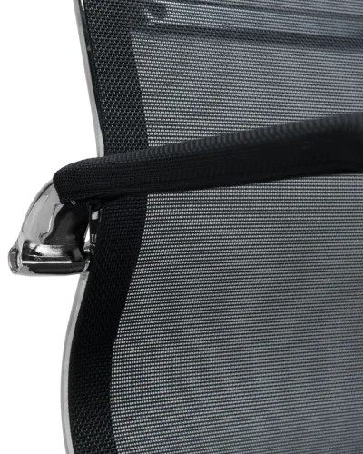 Офисное кресло для посетителей 102N_Mesh-LMR CODY MESH, цвет сиденья черный, цвет основания хромированная сталь Dobrin, чёрный/сетка, ножки/металл/хром, размеры - ****535*600 фото 10
