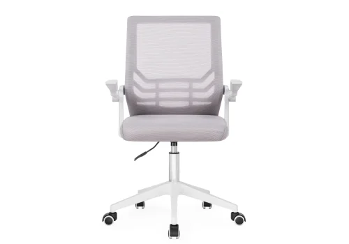 Компьютерное кресло Arrow light gray / white 15626 Woodville, серый/сетка, ножки/пластик/белый, размеры - *1060***620*620 фото 2