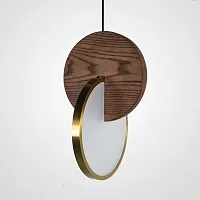 Светильник подвесной LED Glatt 167490-26 ImperiumLoft коричневый 1 лампа, основание золотое чёрное в стиле скандинавский 